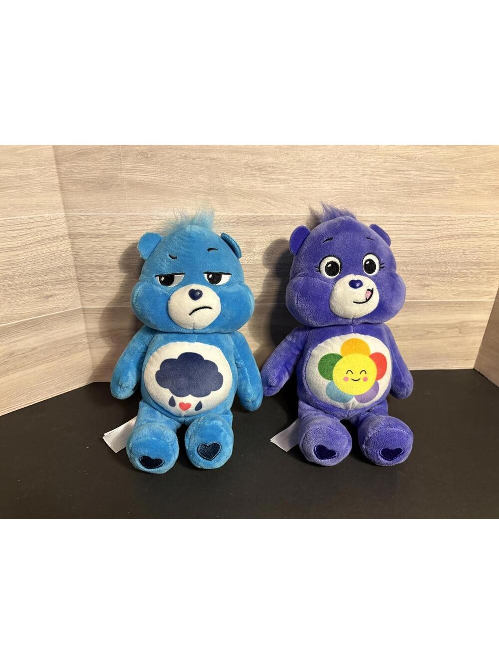Care Bears Grumpy Bear & Harmony Bear 9" Plush Lot of 2